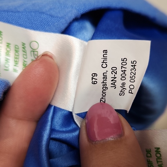 Lilly Pulitzer Arie Stretch Shift blue and gold mini Dress Sz 2 - Picture 8 of 9